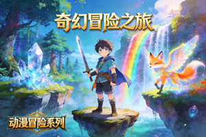 动漫冒险系列海报 - 奇幻世界动画高清封面